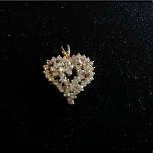 14k gold and CZ pendant